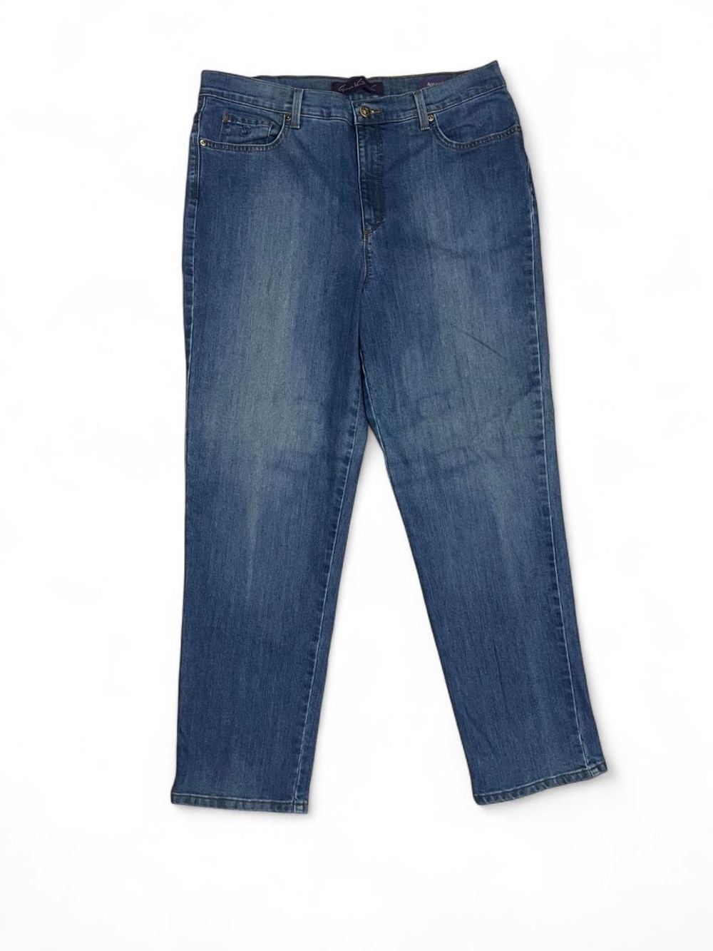 Gloria Vanderbilt Straight Leg Denim Jeans in Medium Blue Wash